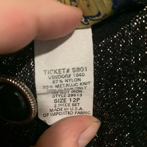 Willow Ridge Tunic Blouse Metallic Button Up Retro - Picture 5 of 7